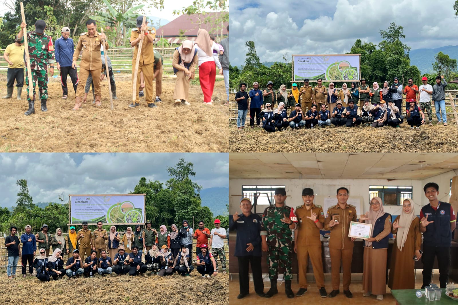 gambar Penanaman Padi Gogo, Wujud Nyata Ketahanan Pangan Pemerintah Desa Lahimbua